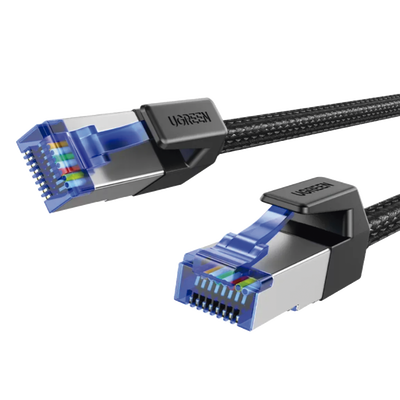 Cable Ethernet Cat8 CLASS F/FTP Redondo con Malla de Nylon 2 Metros (6.56 Pies)