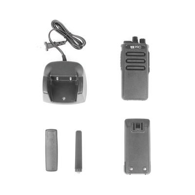 Radio Portátil Analógico / VHF 136-174 MHz / 5W / 16 Canales / Scrambler de Voz / VOX / Batería 2500 mAh