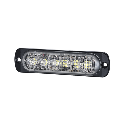Luz Auxiliar de 12 LED, Ambar/Blanco, Lente Transparente, SAE