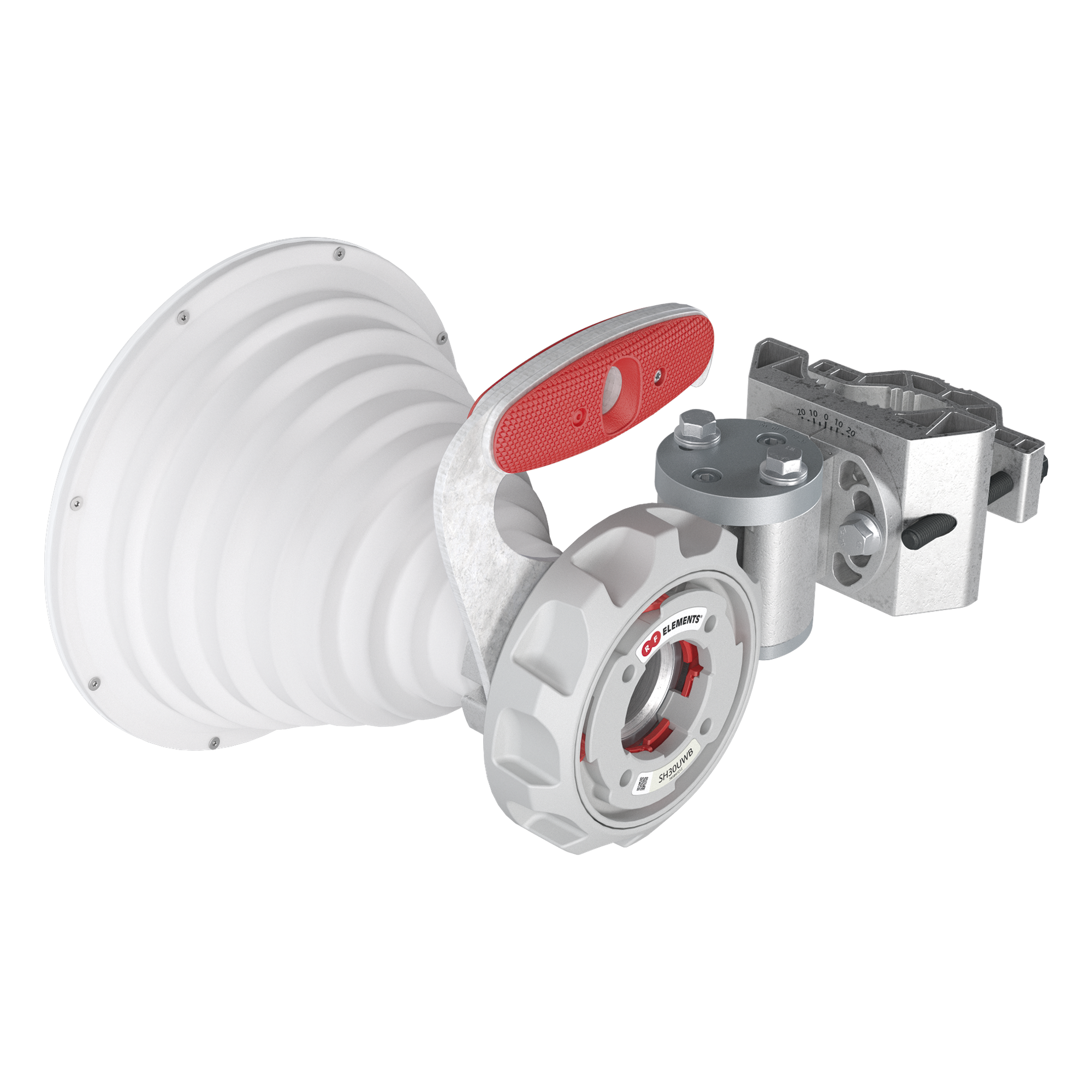 Antena Sectorial Simétrica de 30° / 2x2 / Rango de Frecuencia Extendido: 4900 - 7125 MHz / Ganancia de 18 dBi / Lista para Adaptadores Twistport / Protección IP65 — RF ELEMENTS · SKU SH30WB
