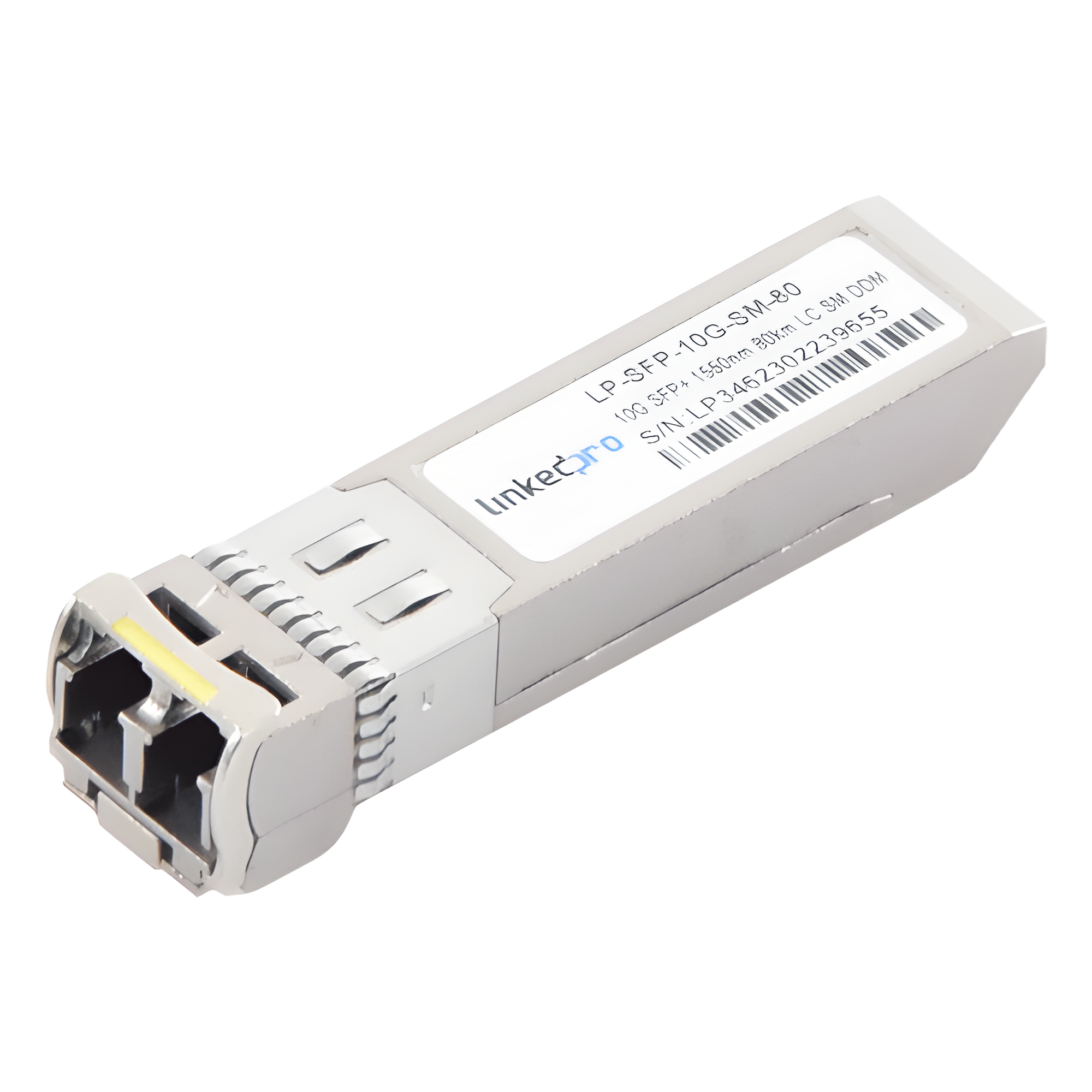 Transceptor Óptico SFP+ (Mini-Gbic) / Monomodo 1550 nm / 10 Gbps / 10GBASE-ZR / Conectores LC/UPC Dúplex / DDM / Hasta 80 km — LINKEDPRO BY EPCOM · SKU LP-SFP-10G-SM-80