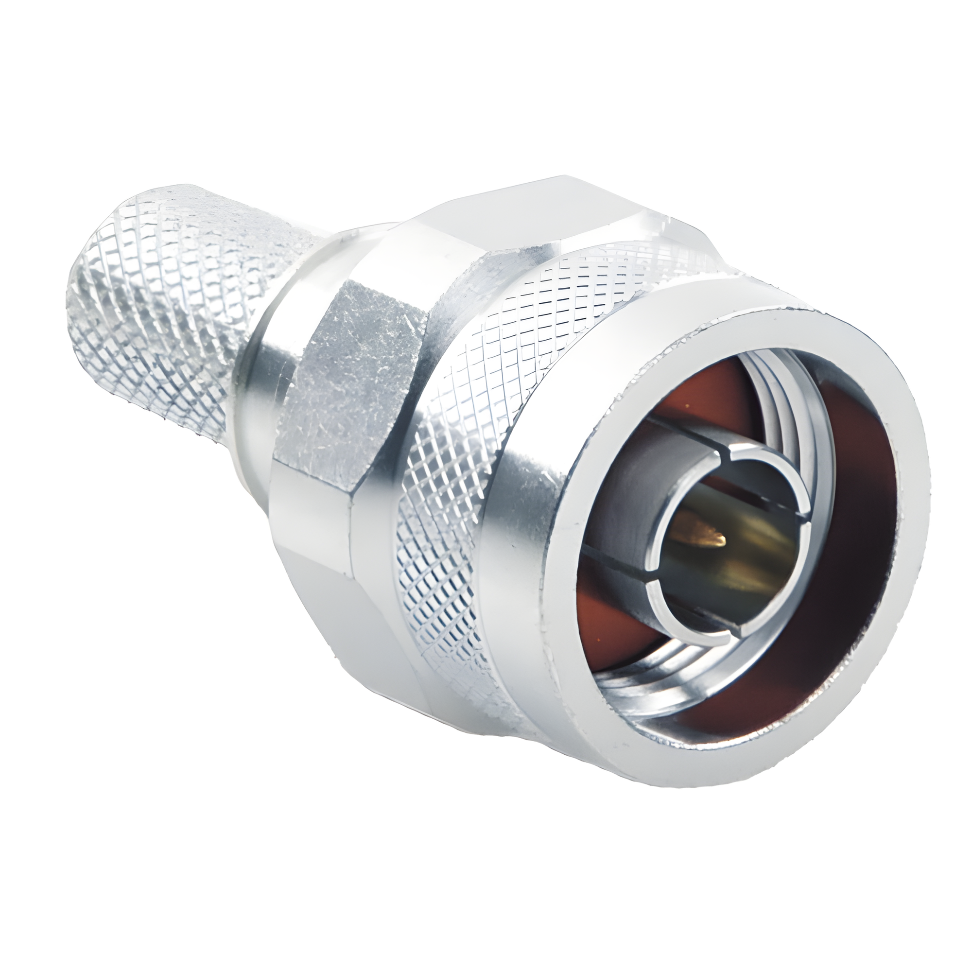 Conector N Macho de PIN Cautivo, Anillo plegable, para cables 9913, LMR-400, LP400, CNT-400, RG8/U-SYS, RFLASH-1113, 8214, 7810A. — RF INDUSTRIES,LTD · SKU RFN-1006-49I