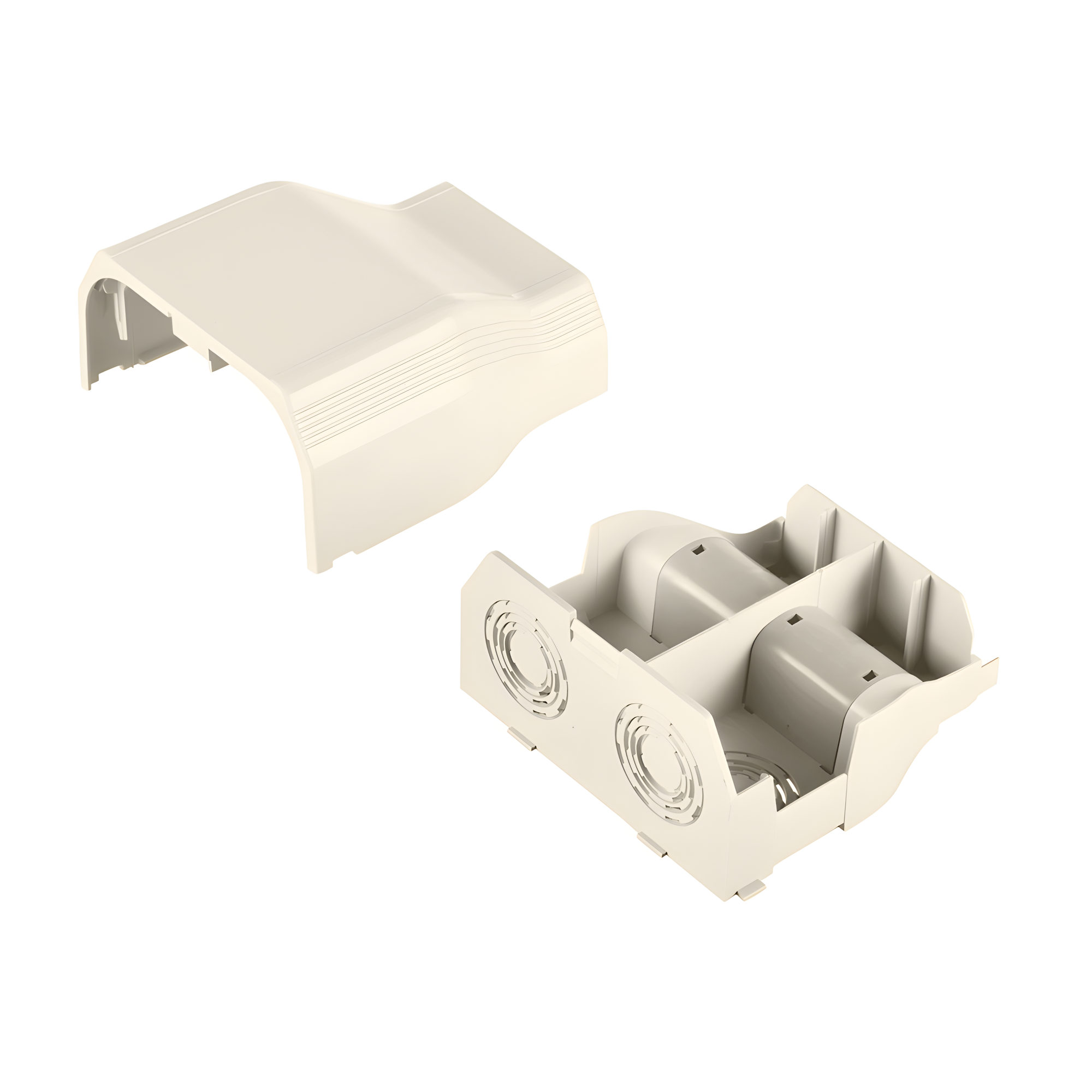 Conexión de tubería a canaleta T70, Salidas de 1/2", 3/4", 1" y 1 1/4", material ABS, Color Blanco Mate — PANDUIT · SKU T70EEIW
