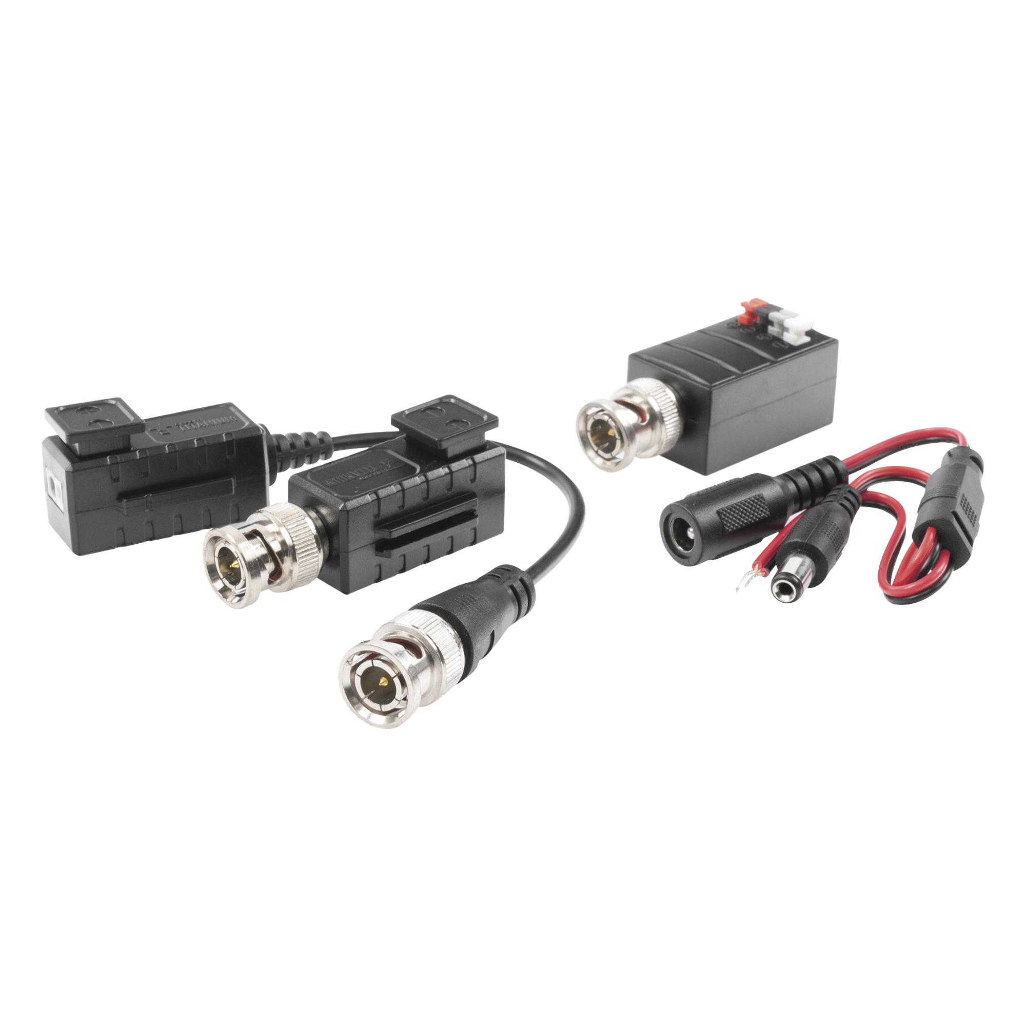 Kit de TRANSCEPTORES DE VIDEO DE LARGO ALCANCE / 320 Metros / Resolución 720P y 1080P / Cat 5e/6 / Compatible con cámaras HD-TVI/CVI/AHD/CVBS / Alimente solo el Receptor / Protección Interconstruida contra sobretensión. — EPCOM TITANIUM · SKU KIT4501AP