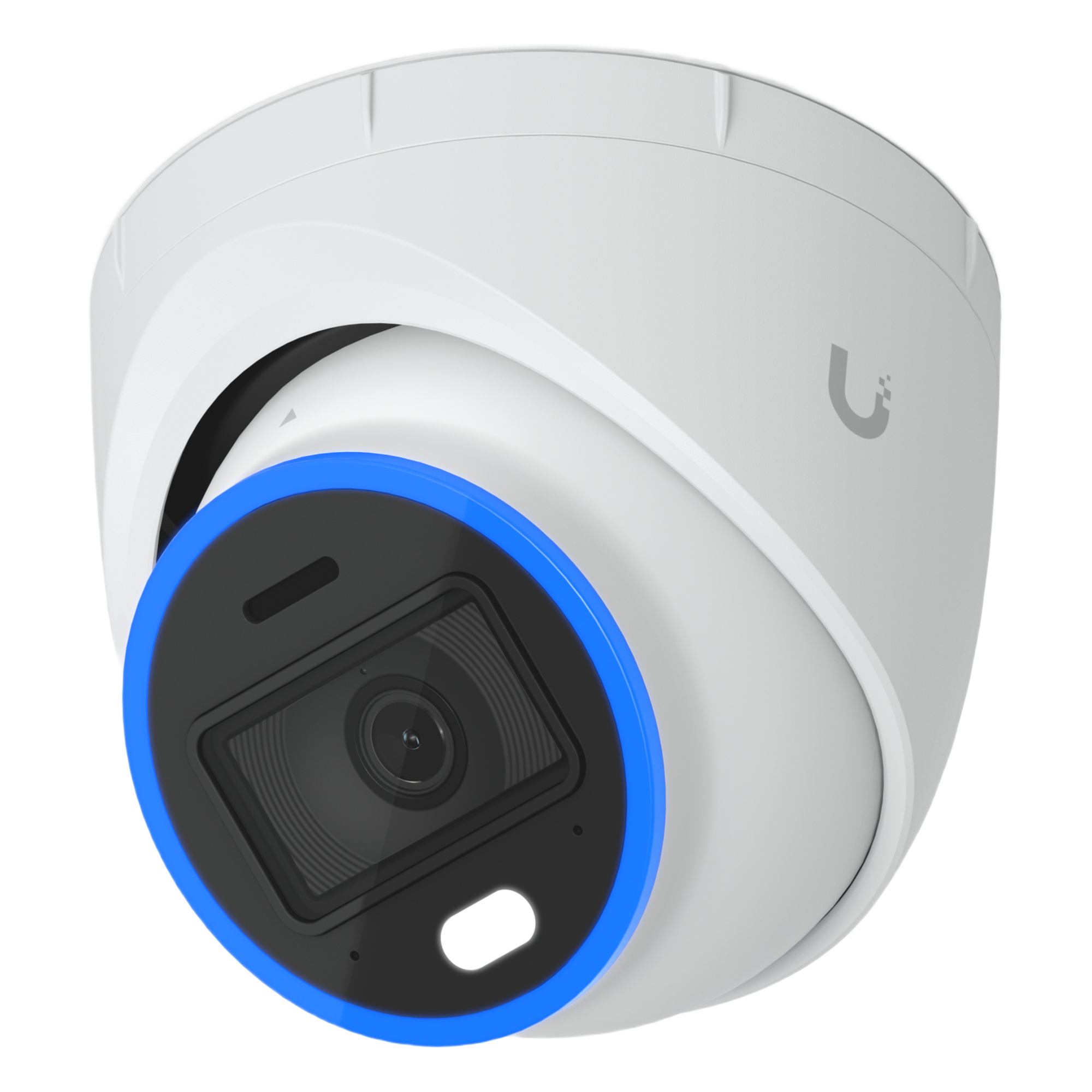 Cámara UniFi Protect Turret AI blanca / 4K(8MP) / Ángulo ultra-ancho 109.9 / Visión Nocturna IR 40 m / AI Avanzado: Reconocimiento de Rostros y Matrículas / LED para color en la noche / Micrófono 2 vías / ranura M — UBIQUITI · SKU UVC-AI-TURRET-W