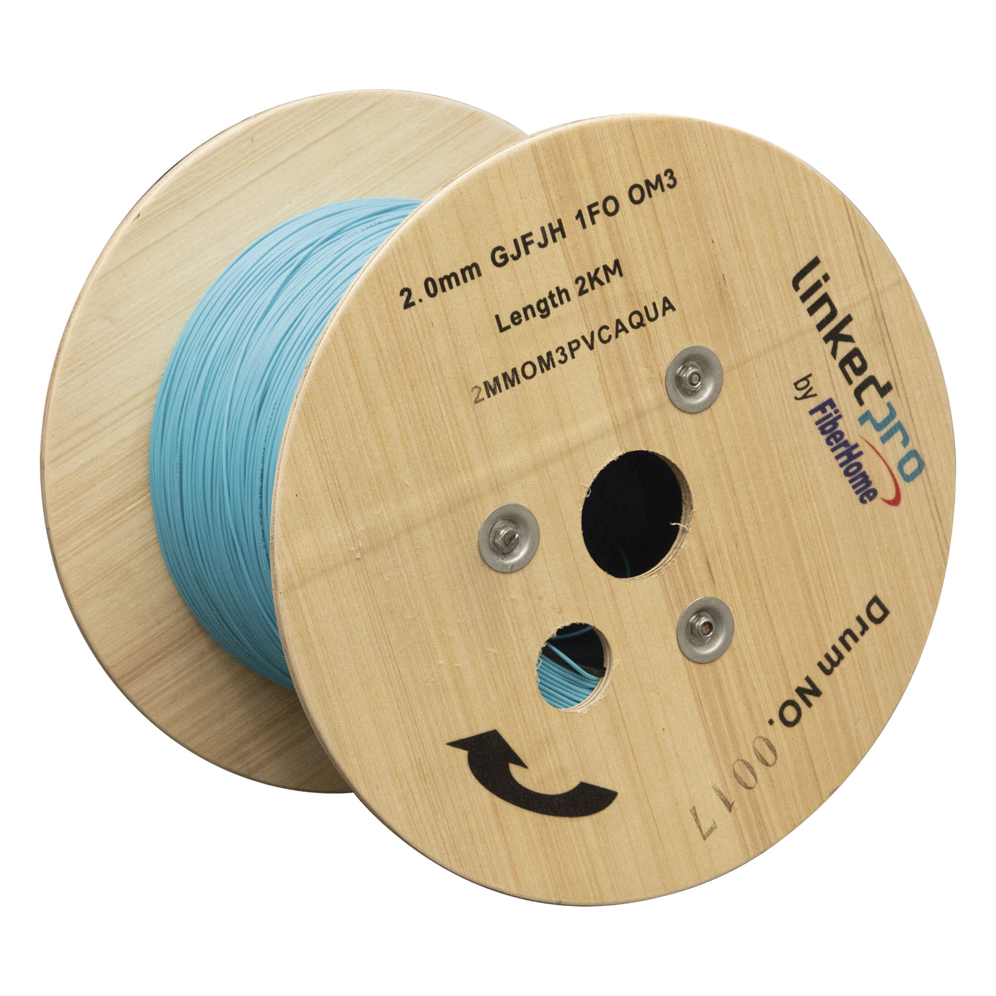 Fibra Óptica Multimodo OM4, 2 mm, Simplex, Tight Buffer (900 micras), Precio Por Metro, (Hasta 2000 Metros en un Solo Tramo de Cable) — LINKEDPRO BY EPCOM · SKU 2MMOM3PVCAQUA