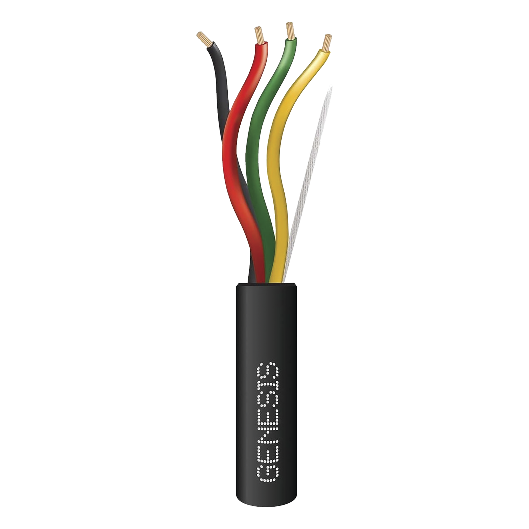 Carrete de Cable de 305 Metros (1000 Pies) / 4 x 14 AWG / Cable Direct Burial / Color Negro / Para Uso en Intemperie / Uso en Aplicaciones en Sistemas de Detección de Incendio y Sistemas de Evacuación — GENESIS · SKU 4154-1008