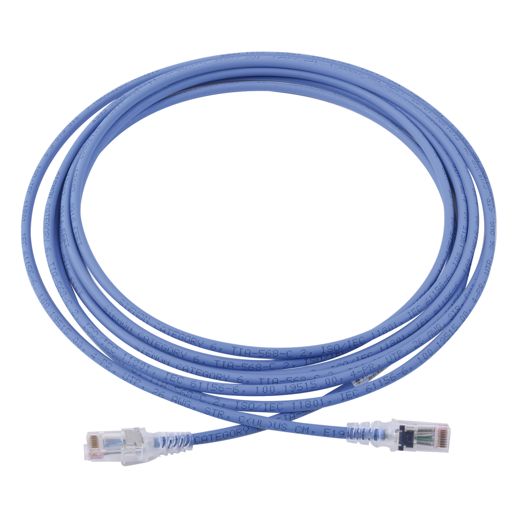 Patch Cord MC6 Modular Cat6 UTP, CM/LS0H, 4.57 Metros (15 Pies), Color Azul — SIEMON · SKU MC6-15-06