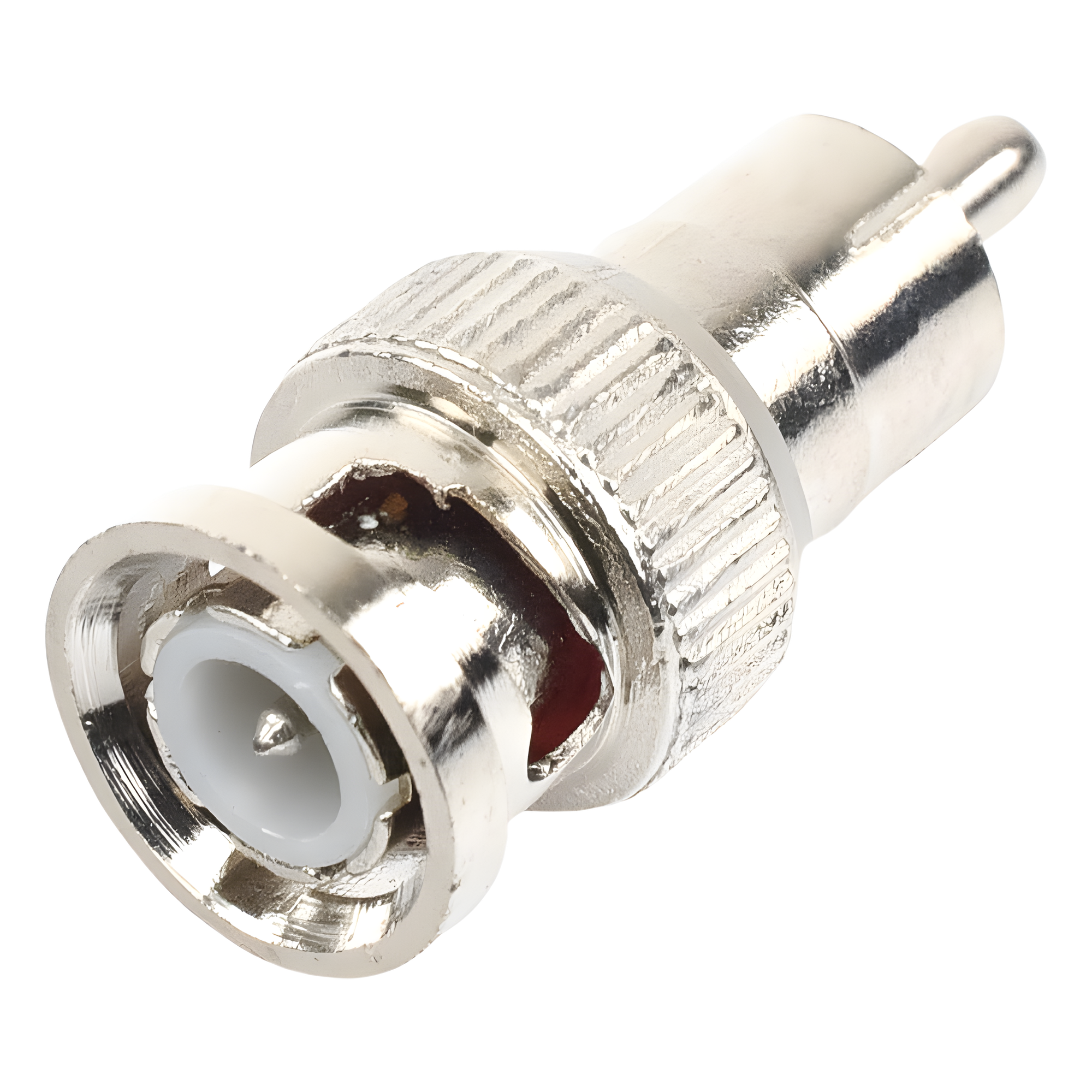 Adaptador en Línea / BNC Macho a RCA Macho / 75 Ohm / 13.9x35 mm / RG-59 y RG-6