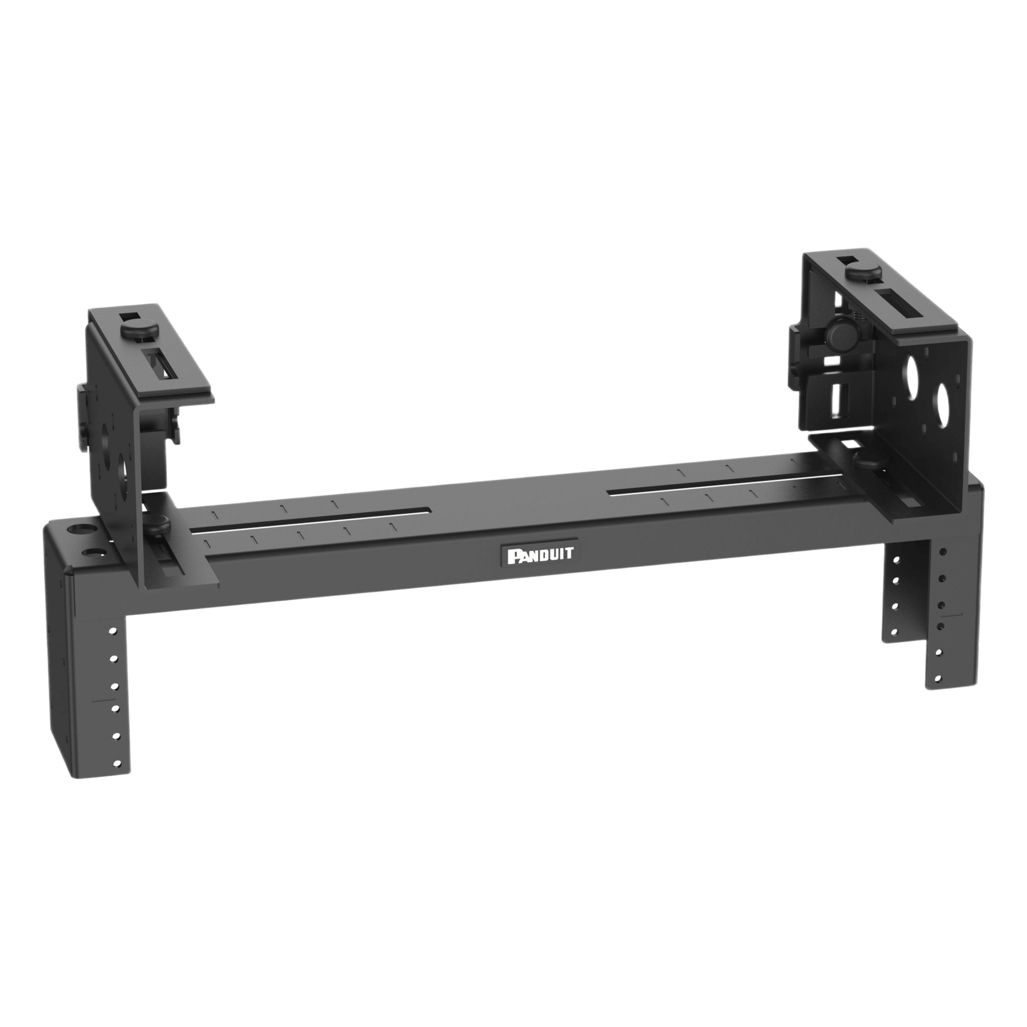 Rack de Distribución Aéreo de 2 Postes PanZone®, Rieles Roscados #12-24, de 2 UR, Color Negro  — PANDUIT · SKU PZLRB2U