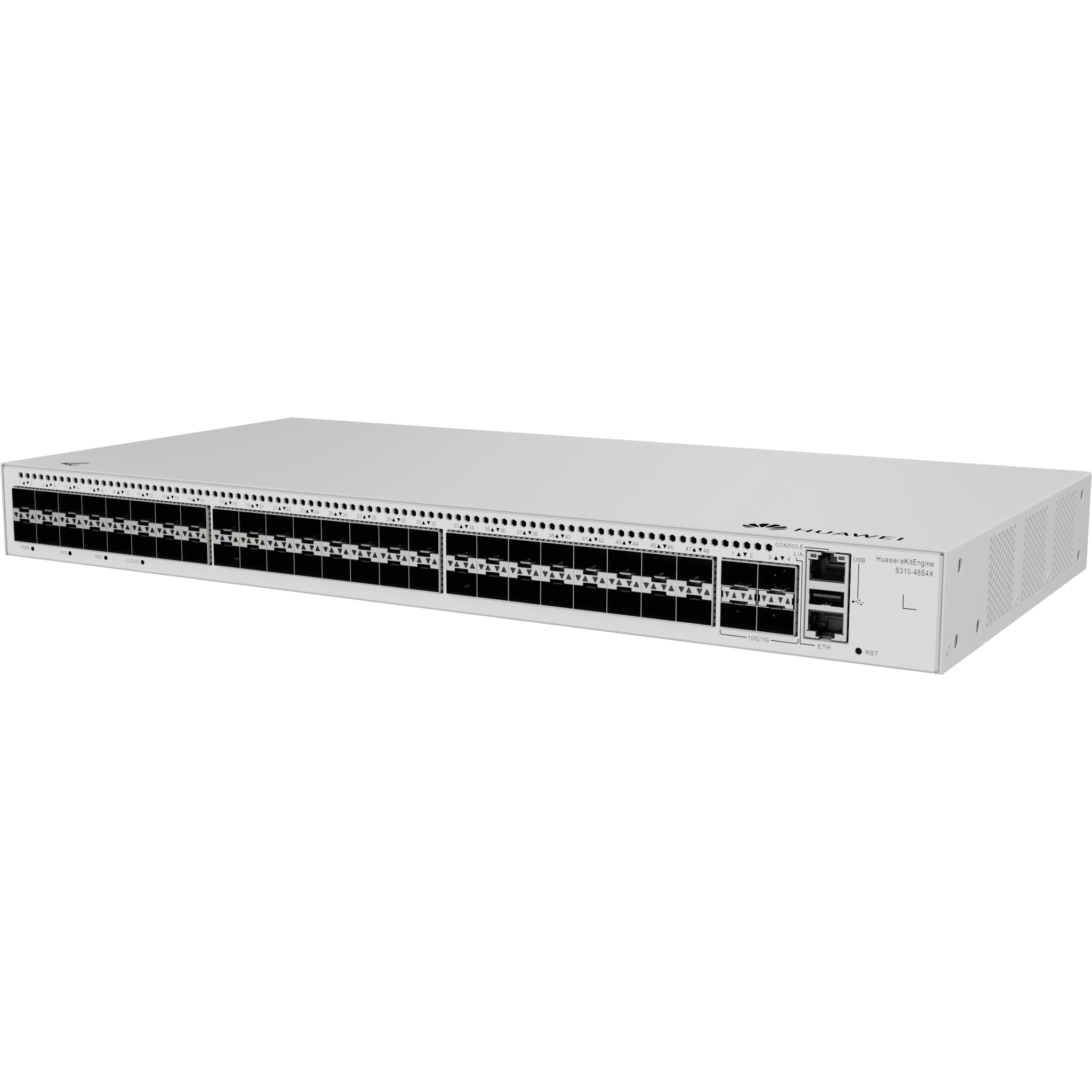 Switch eKit Core/Distribución Administrable Capa 3 / 48 puertos SFP de 1 Gbps + 4 Puertos SFP+ de 10 Gbps / Soporta iStack / Capacidad de Conmutación de 176 Gbps / Gestión Gratuita desde la Nube / Libre de Licenciamiento