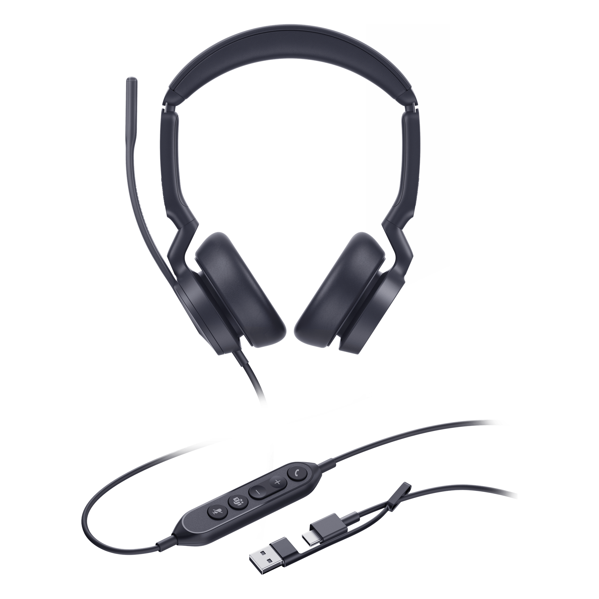 Diadema Alámbrica Yealink UH46 Dual USB-C/A Certificada con Microsoft Teams — YEALINK · SKU UH46-DUAL-TEAMS-USB-C/A