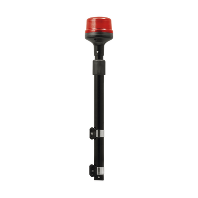 Luz Telescopica para Motocicletas de 8 LED, Rojo, Lente Rojo, SAE