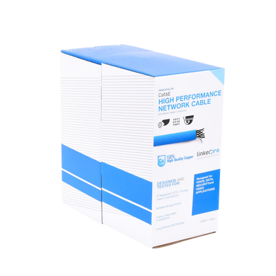 Bobina de Cable de 305 Metros (1000 Pies) Cat6, CM, 24 AWG, Alto Rendimiento, ETL, UL, Color Azul, Super Flexible, para Aplicaciones de Videovigilancia, Video HD, y Redes de Datos. Uso Interior