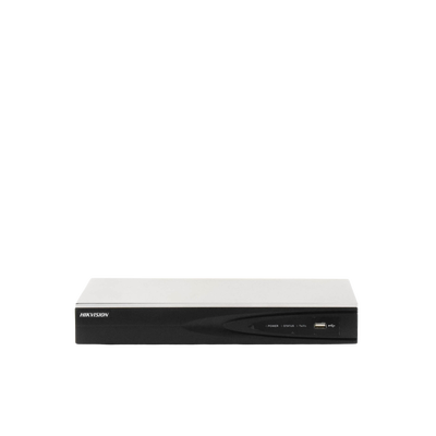 NVR 8 Megapixel (4K) (Compatible con Cámaras ACUSENSE) / 4 canales IP / 4 Puertos PoE+ / 1 Bahía de Disco Duro / Salida de Vídeo en 4K / 300 Metros PoE Modo Extendido