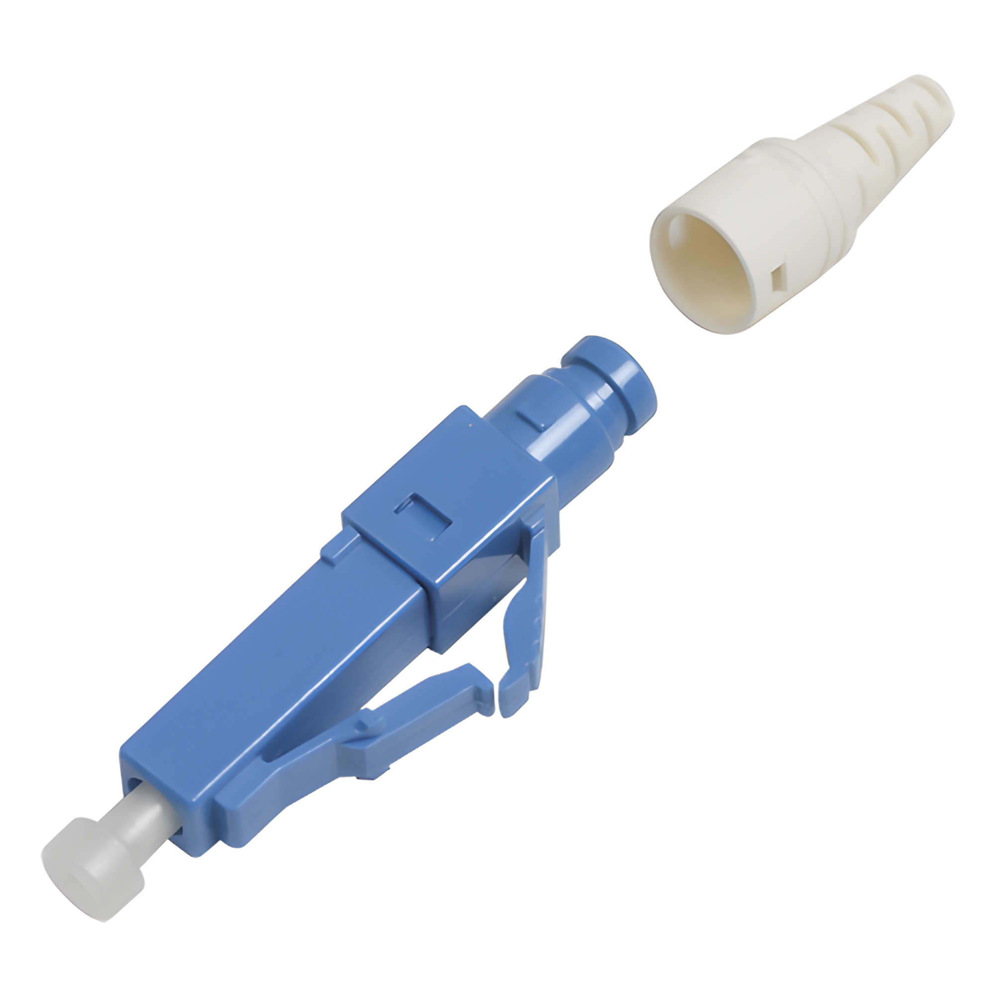 Conector de Fibra Óptica Pre-Pulido LightBow LC/UPC Simplex, Monomodo OS1/OS2, Re-Terminable, Color Azul — SIEMON · SKU FC1-LB-LCU-9BL