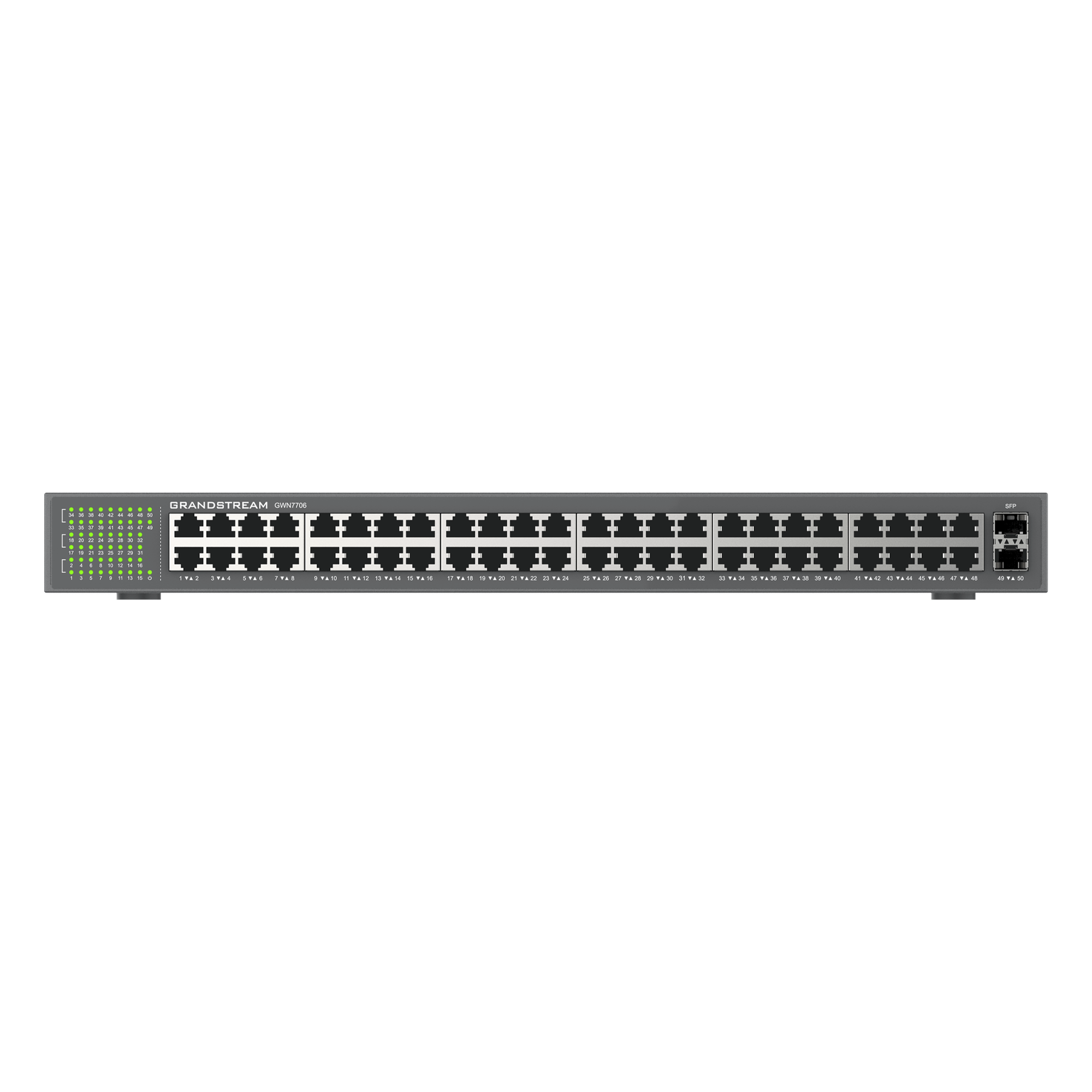 Switch Gigabit No Administrable / 48 puertos 10/100/1000 Mbps — GRANDSTREAM · SKU GWN7706