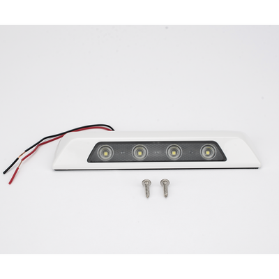 Luz Auxiliar de Escena de 4 LED, Blanco, Lente Transparente, Bisel Blanco