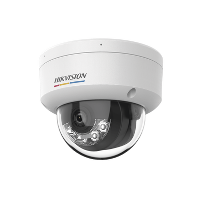 [ColorVu 3.0 + MD 3.0] Domo IP 4 Megapixel / Lente 2.8 mm / 30 mts IR + 30 mts Luz Blanca / Micrófono Integrado / Motion Detection 3.0 / Exterior IP67 / IK08 / WDR 120 dB / PoE / Micro SD 
