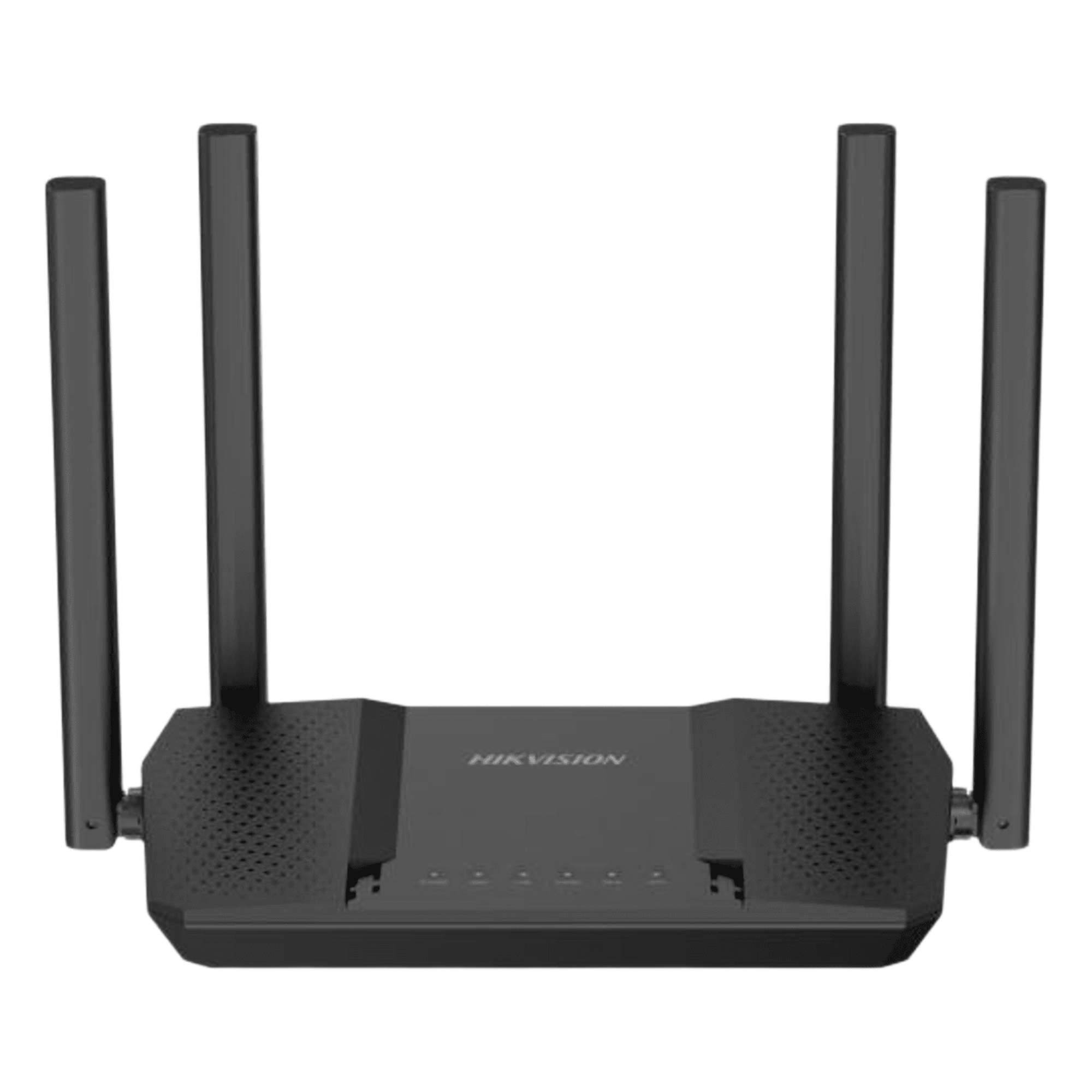 Router Inalámbrico WISP Gigabit / Hasta 1200 Mbps / Doble Banda AC (2.4 GHz y 5 GHz) / 3 Puertos LAN 10/100/1000 Mbps + 1 Puerto WAN 10/100/1000 Mbps / 4 Antenas Externas Omnidireccional de 5 dBi / Interior — HIKVISION · SKU DS-3WR12GC-E