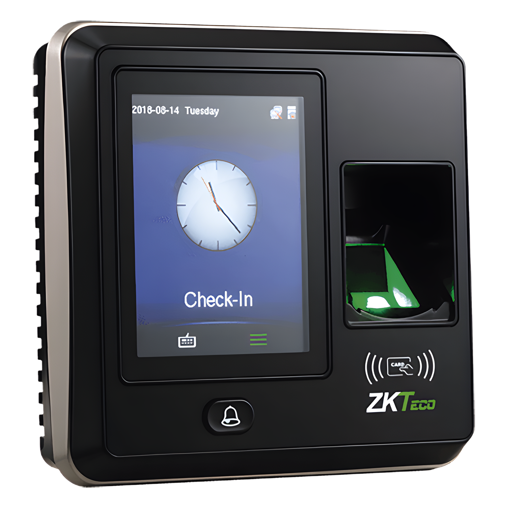 Terminal de Control de Acceso / 1,500 Huellas / Pantalla 2.8" / TCP/IP y USB / Wiegand 26 bits / Sensor Óptico