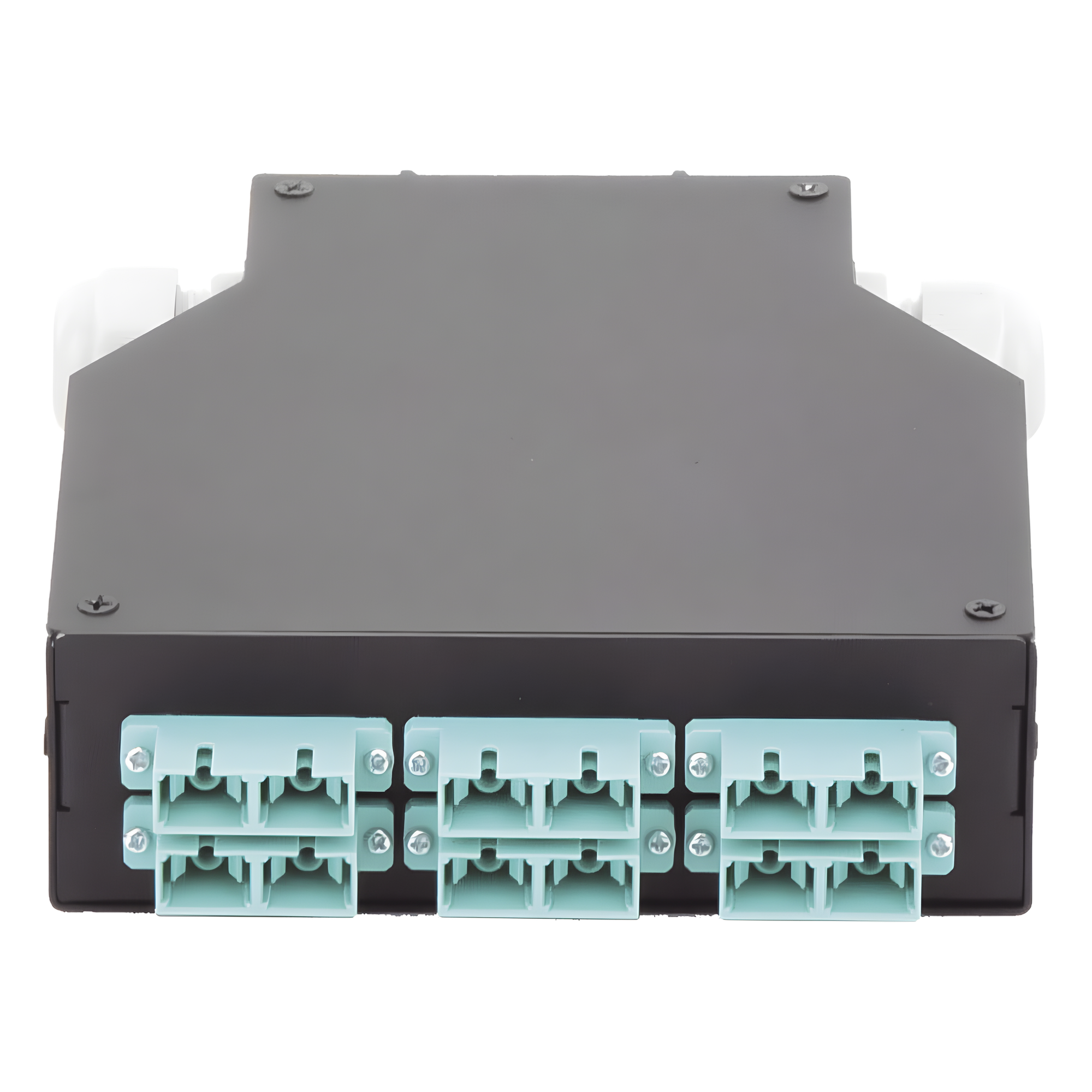 Distribuidor de Fibra Óptica para Riel Din, 6 Acopladores SC/UPC Multimodo con Charola de Empalme — LINKEDPRO BY EPCOM · SKU LP-RDSCUMM