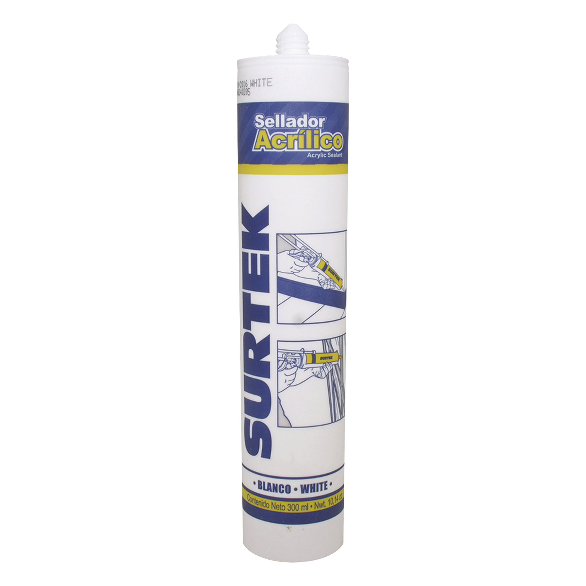 Sellado Acrílico /Color Blanco / Contenido 280 ml. — SURTEK · SKU SYS-113-505