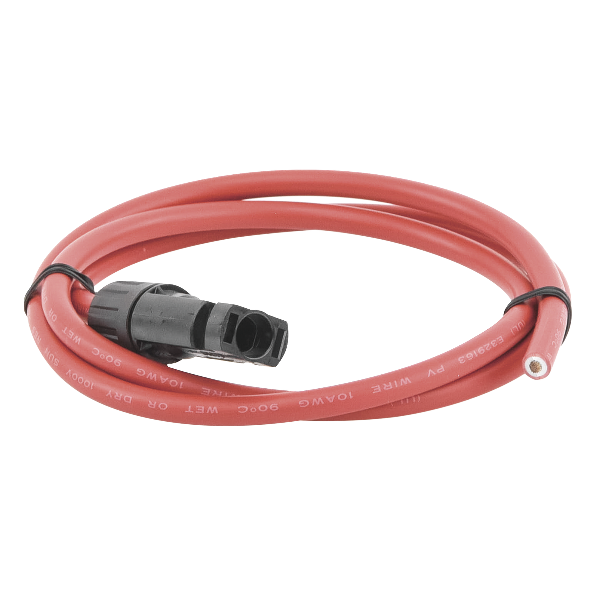 Cable Fotovoltaico, 1 m, Rojo, Calibre 10 AWG con Terminal MC4-M en un extremo — EPCOM POWERLINE · SKU CBLMC41MRED