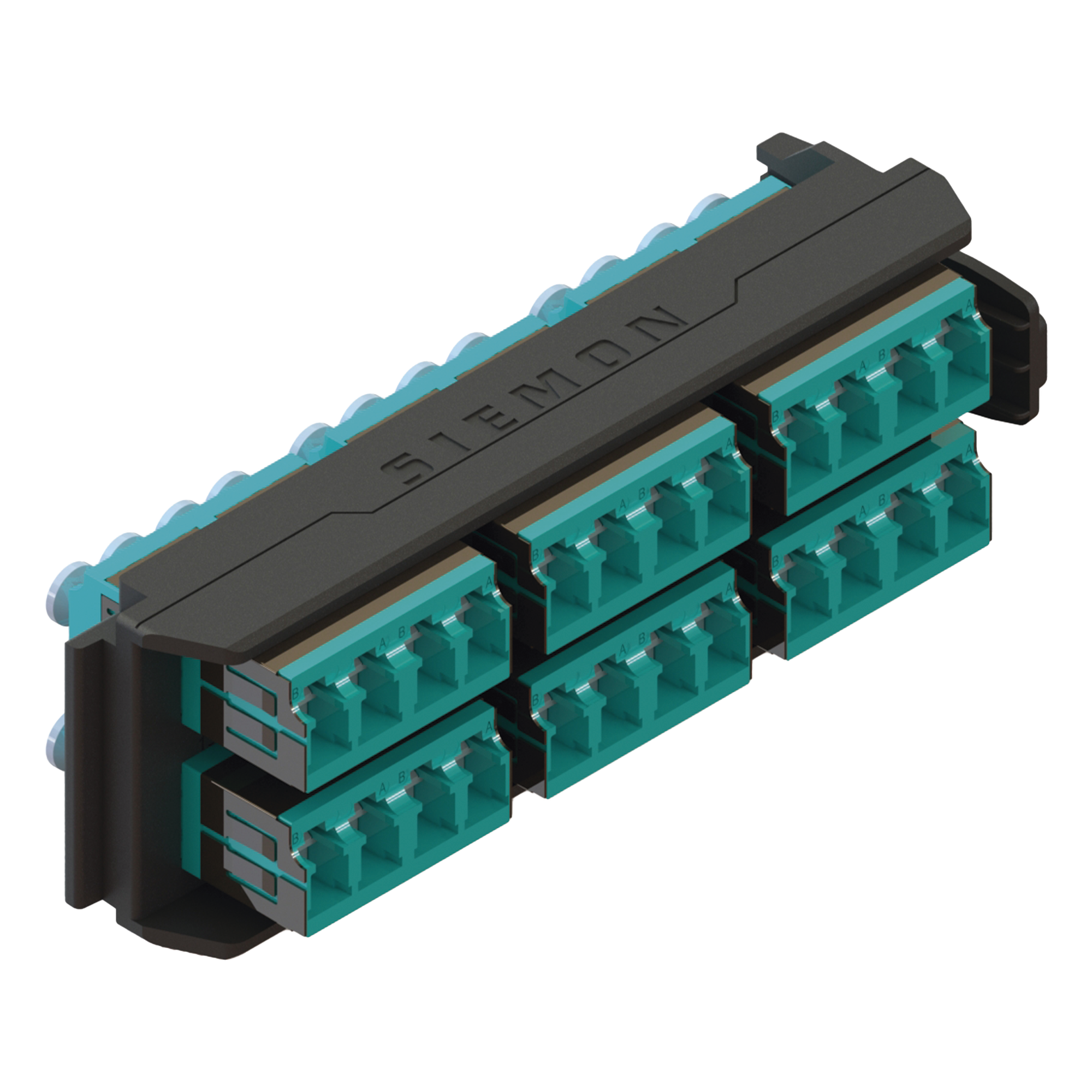 Placa Acopladora LightVerse, 12 Conectores Dúplex LC/UPC, Acepta hasta 24 Fibras Multimodo OM3 y OM4 (No Shuttered) — SIEMON · SKU LVA24-LCQ-BC-A