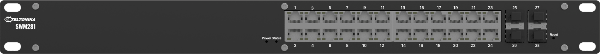 Switch Industrial Administrado / 24 Puertos Gigabit / 4 SFP / 56 Gbps / IP30 / Rack Mount / PROFINET Opcional