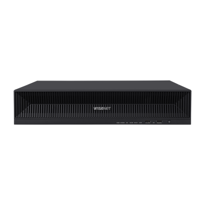 NVR de 16 canales / 32MP / Hasta 4 Discos Duros / Switch PoE+ 16 puertos / Wisenet P2P / H.265 & WiseStream