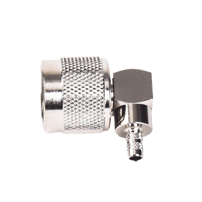 Conector N Macho en A/R de Anillo Plegable para Cables LP-195, LP-142, RG-58/U, RG-142/U, Niquel/ Oro/ Teflón.