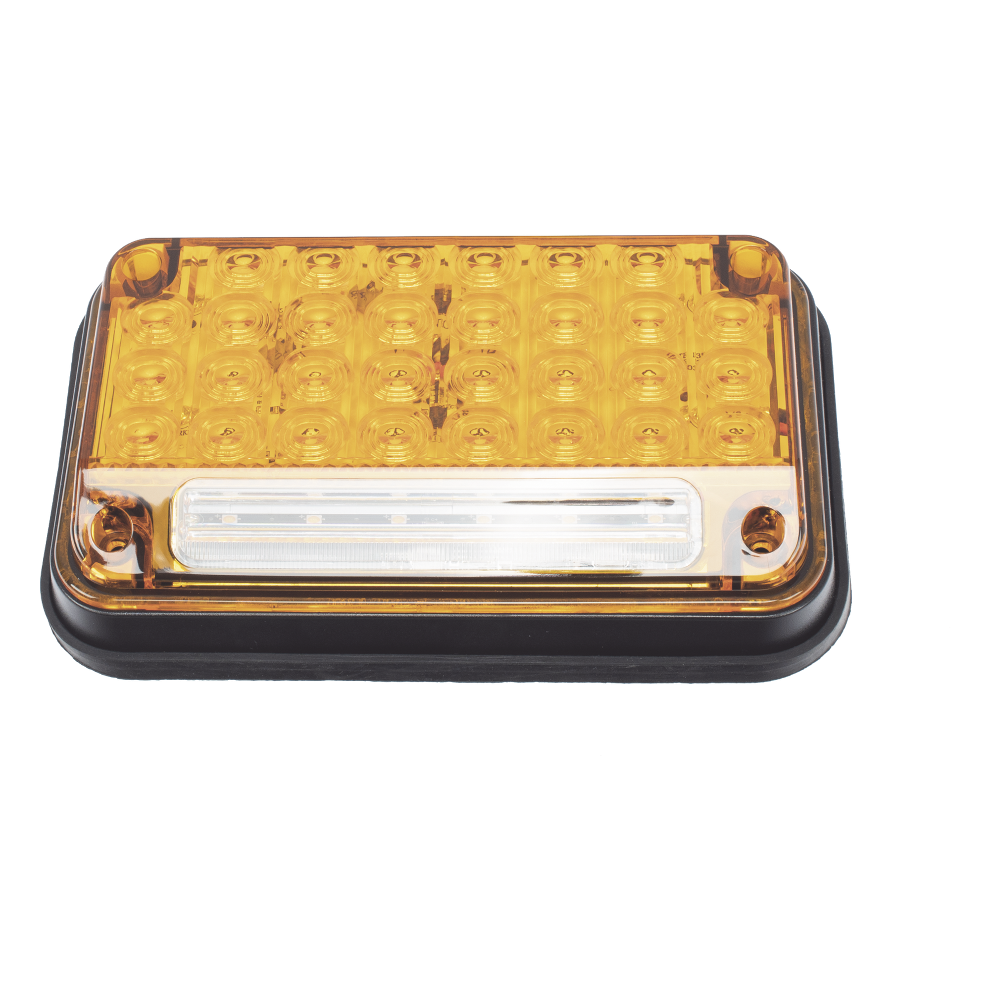 Luz de Advertencia de 7X4", Color Ambar, Con Luz de Trabajo, Ideal para Ambulancias — EPCOM INDUSTRIAL SIGNALING · SKU XLTE2335A