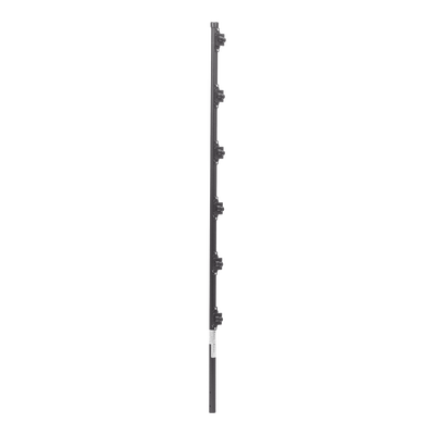Poste con 6 Aisladores de PASO para Cerca Electrificada. Tubo Galva. de 1.4m, cal. 18 de 1" Diam. + Pintura Negra.