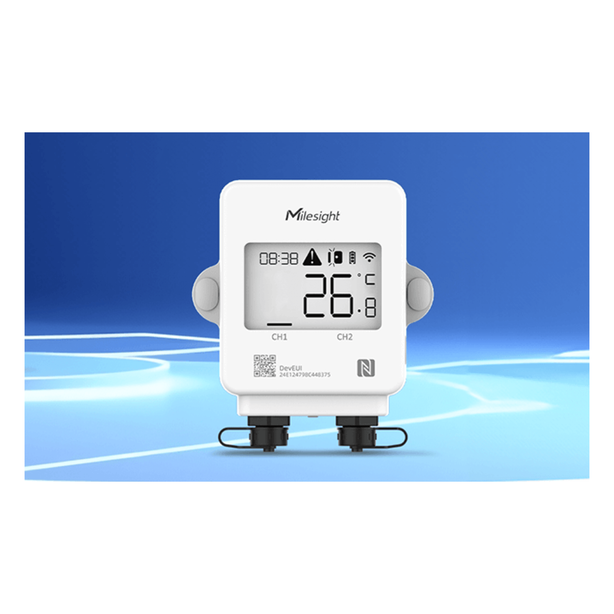 Display LoRaWAN para Monitoreo de Temperatura en Cadena de Frío / Pantalla LCD / Sensor Magnético / EN12830 / IP65 — MILESIGHT · SKU TS302915M