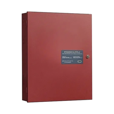Fuente de Alimentación Remota / 10 Amperes / 3 Entradas / 7 Salidas NAC o Auxiliar de 24 Vcc / Compatible con paneles Notifier, Farenhyt, Silent Knight y Fire-Lite / Gabinete Rojo
