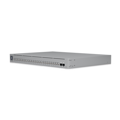 UniFi Switch Pro Max 24 POE, 24 puertos (8 puertos POE++ 2.5 GbE y 16 puertos GbE POE+), 2 puertos SFP+ 10G, 400W, pantalla táctil