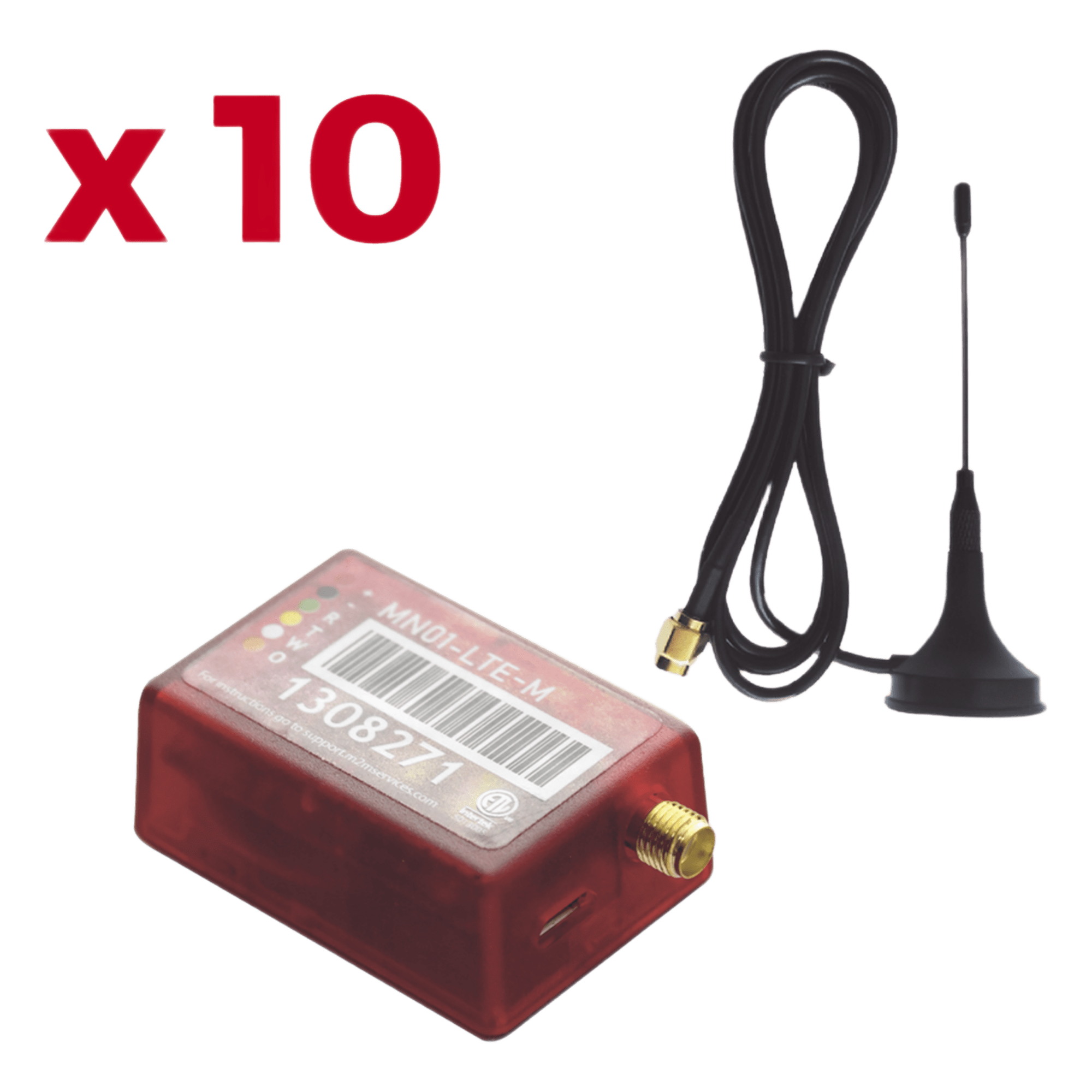 KIt de 10 Comunicadores de Alarma MN01LTEM con Antena 4GLTEM and 5G / Incluyen 2 Años de Cobertura / Aplicación Gratuita / Cero Configuración / Compatible Honeywell/DSC/CROW/PIMA