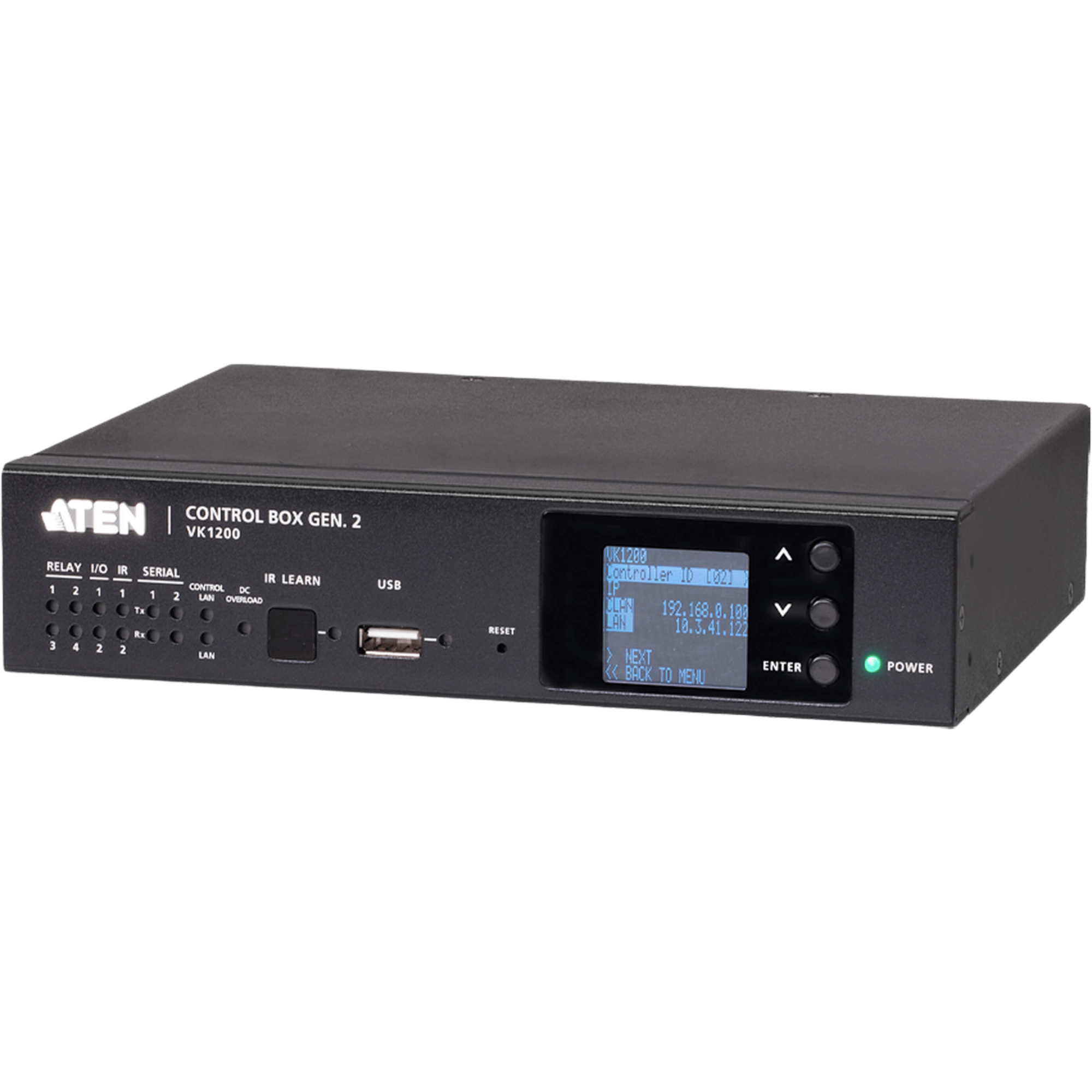 Sistema de control ATEN| Caja de control compacta Gen. 2 | CPU de cuatro núcleos | 2/1 GB de memoria | Monitor LCD | LAN doble y aislada