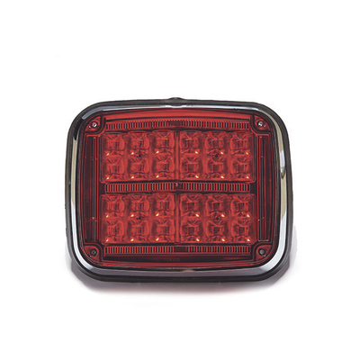 Luz de advertencia de 8 X 6", Color Rojo, SAE, IP67, Ideal para Ambulancias