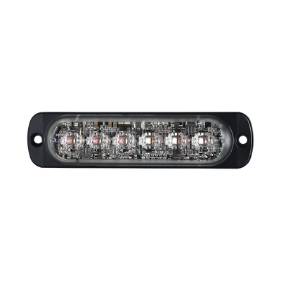 Luz Auxiliar de 12 LED, Rojo/Azul, Lente Transparente, SAE