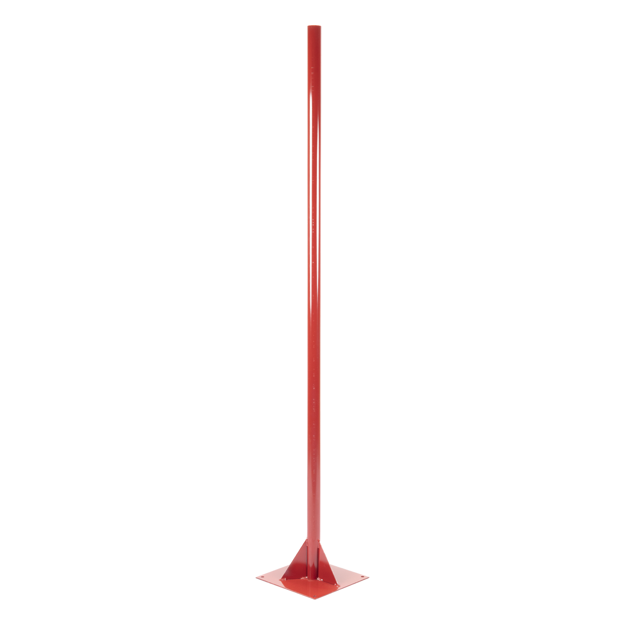 Base Plana con Mástil Integrado de 2 m. para Punta Pararrayos — TOTAL GROUND · SKU BP/M2