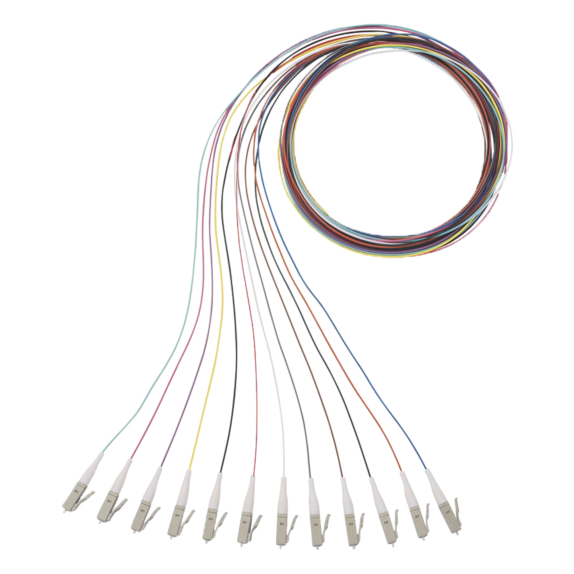 Kit de 12 Pigtails con Conector LC, Multimodo 50/125 OM4, 900um, de 1 Metro (3.28 Pies) — PANDUIT · SKU NKFPZ1BN1NKM001