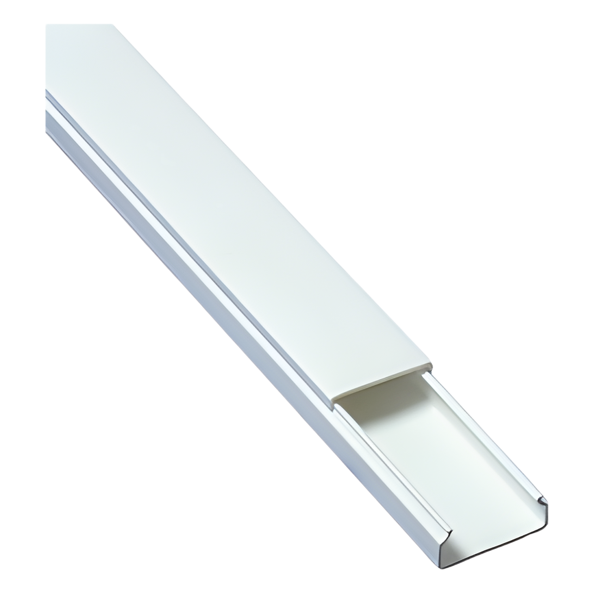 Canaleta blanca de PVC auto extinguible, sin división, 20 x 10 mm, tramo de 2.5 m (5101-01260)  — THORSMAN · SKU TMK-1020-SD