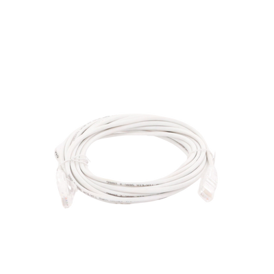 Cable de Parcheo Slim UTP Cat6A - 5 Metros (16.40 Pies) Blanco, Diámetro Reducido (28 AWG)