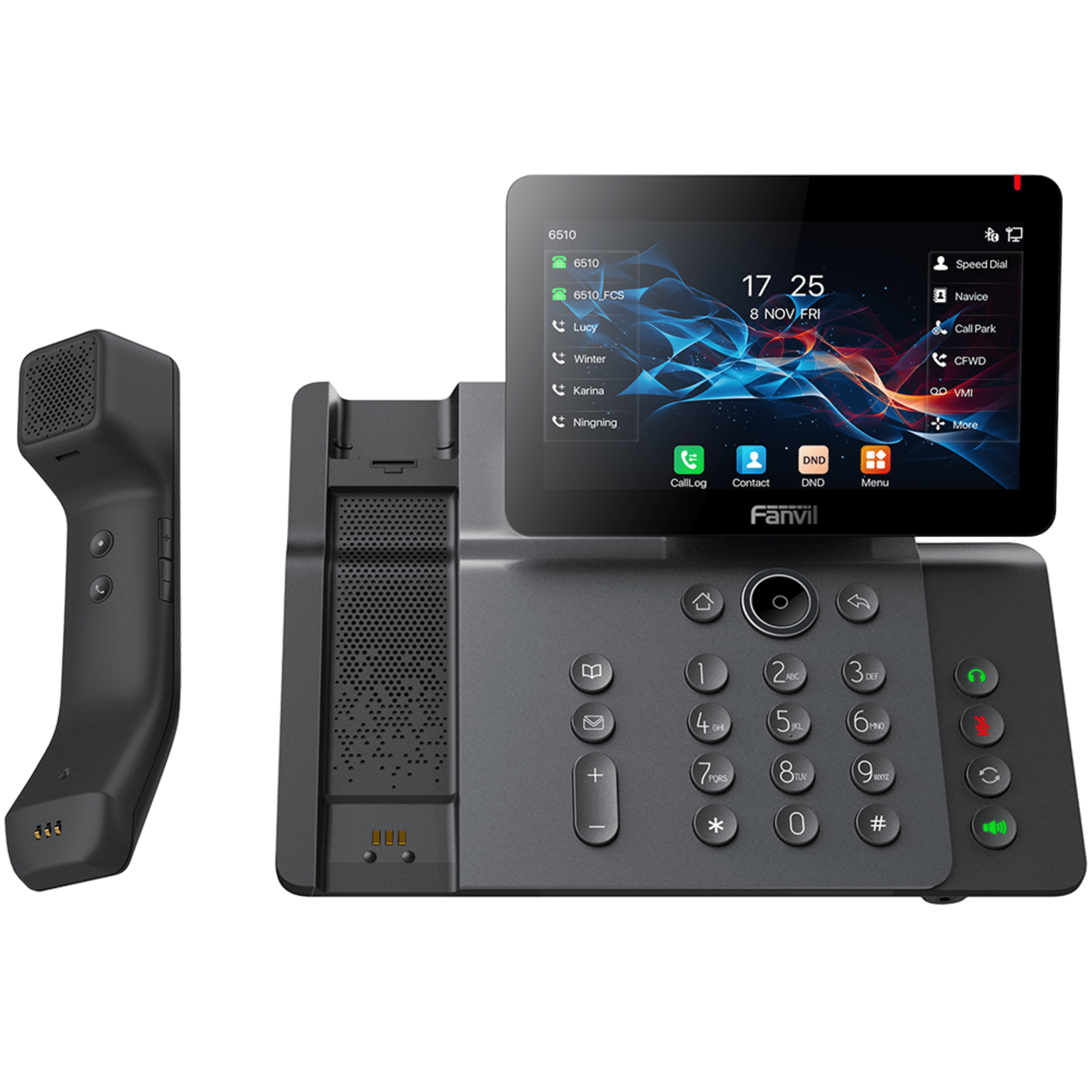 Telefono IP Wi-Fi, Handset Inalámbrico, Recepción de Video, 20 Líneas SIP, Puertos Gigabit, PoE con Puerto USB, Bluetooth.