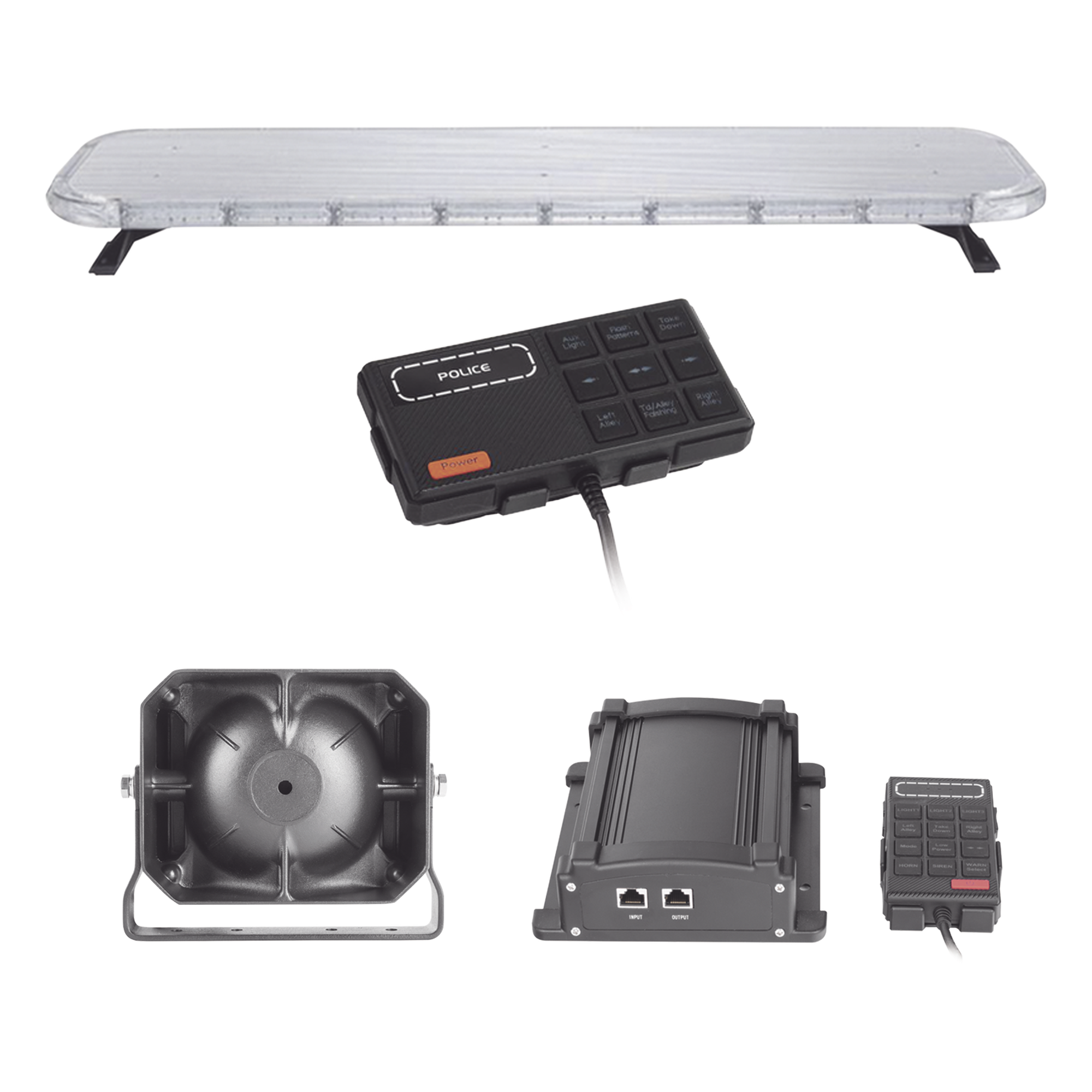 Kit básico para equipamiento de unidades de Seguridad Pública — EPCOM INDUSTRIAL SIGNALING · SKU X75RBSKITF