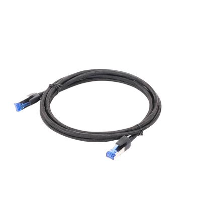 Cable Ethernet Cat8 CLASS F/FTP Redondo con Malla de Nylon 2 Metros (6.56 Pies)
