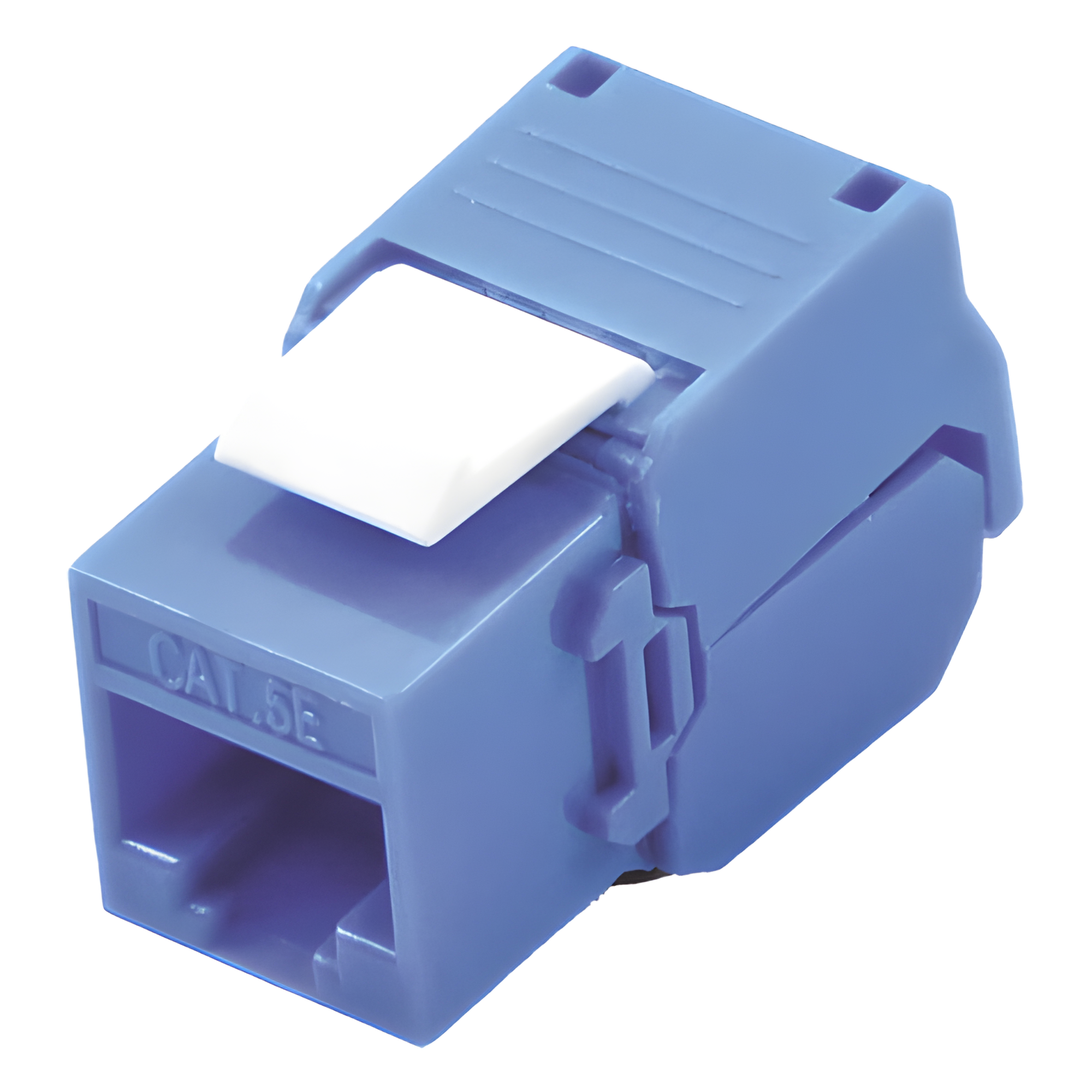 Módulo Jack Keystone Cat5e (Toolless), con Terminación en Ángulo 180 - Color Azul, Compatible con Faceplate y Patchpanel Linkedpro — LINKEDPRO BY EPCOM · SKU LP-KJ-516-TTBU