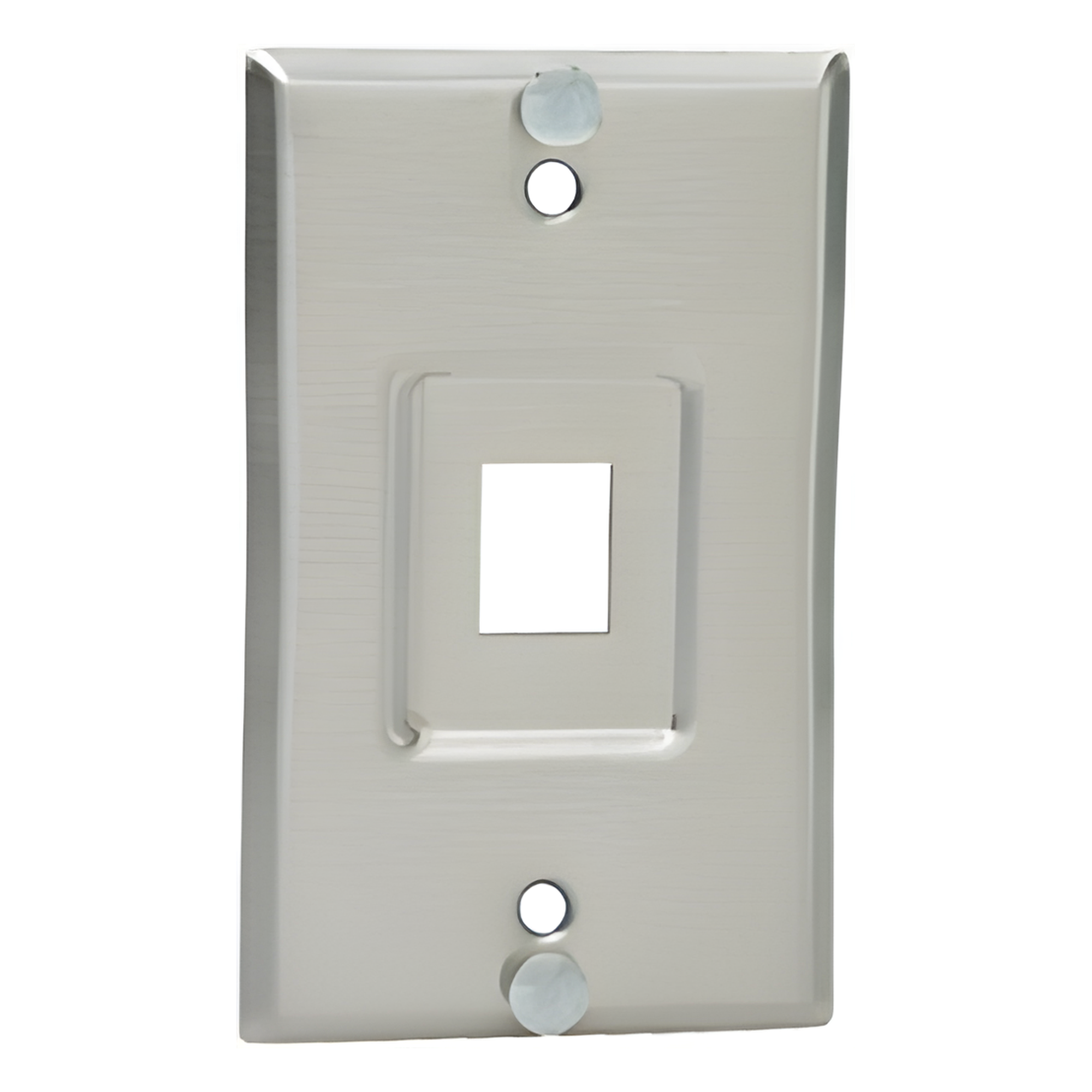 Placa de Pared Telefónica, Salida de 1 Puerto Keystone, de Acero Inoxidable — PANDUIT · SKU KWPY